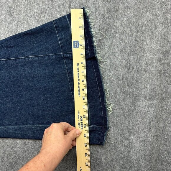 Mumu Blue Berkeley Bells Super Flare Bell Bottom Jeans Women's Sz XS Dark Stormy - Picture 11 of 12